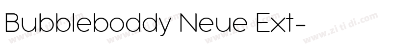 Bubbleboddy Neue Ext字体转换